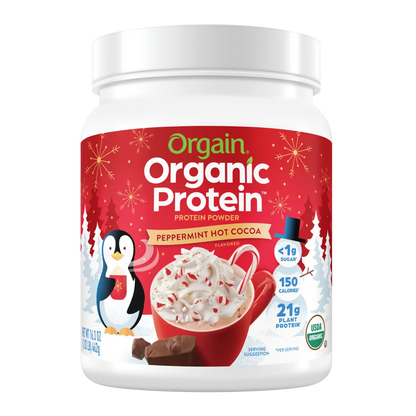 Organic Protein? Plant Based Protein Powder - Peppermint Hot Cocoa
